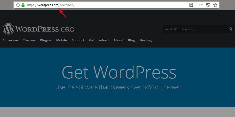 Tempat download installer WordPress resmi dari developer WordPress.org