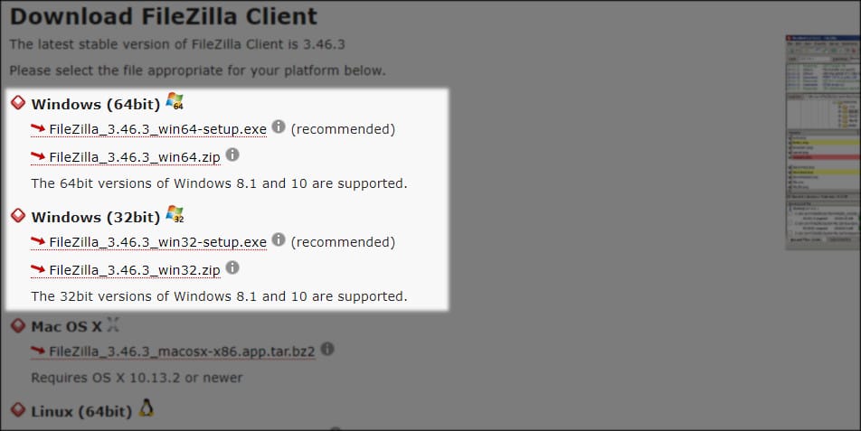 Cara menggunakan FileZilla windows_download